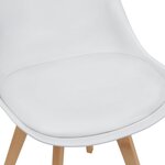 Lot de 6 chaises de salle à manger similicuir hêtre blanc 03_0006778