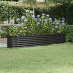 vidaXL Lit surélevé de jardin Acier enduit de poudre Anthracite
