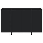 vidaXL Buffet noir Noir Bois d'ingénierie 120 x 41 x 75 cm Buffet noir