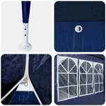 vidaXL Tente de fête avec 8 parois latérales bleues 4x4 m PE