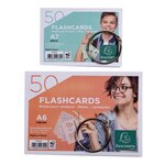 Présentoir Complet Avec 38 Paquets De 50 Flashcards Sous Film + Anneau - Bristol Ligné Perforé - Formats A6 Et A7 - Couleurs Assorties - Exacompta