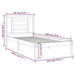 vidaXL Cadre de lit sans matelas 90x190 cm bois de pin massif