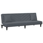 vidaXL Ensemble de canapés 2 Pièces avec coussins gris foncé velours