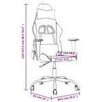 vidaXL Chaise de jeu de massage Blanc et noir Similicuir