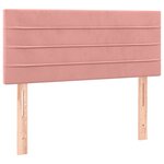 vidaXL Sommier à lattes de lit avec matelas et LED Rose 80x200 cm
