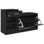 vidaXL Banc à chaussures Noir 94 5x31x57 cm Aggloméré