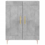 vidaXL Buffet gris béton 69 5x34x90 cm bois d'ingénierie