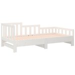 vidaXL Lit coulissant Blanc 2x(80x200) cm Bois de pin massif