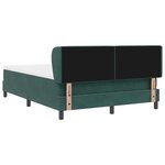Lit à ressorts vidaXL avec matelas velours vert foncé 140x200 cm