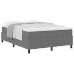 vidaXL Lit à Ressorts avec Matelas Gris Clair 140x200 cm Tissu en Velours Côtelé