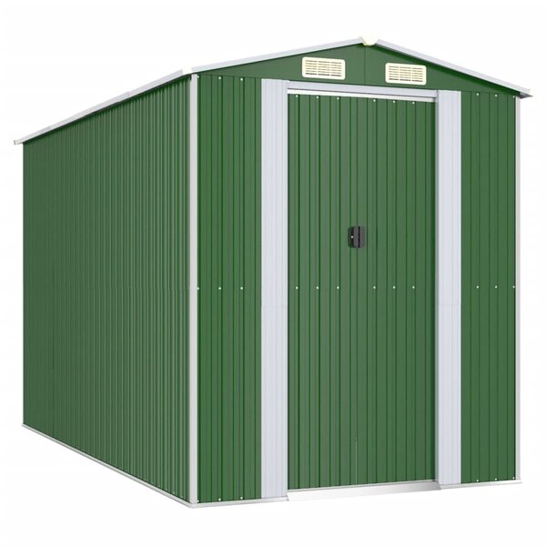 vidaXL Abri de jardin Vert 192x357x223 cm Acier galvanisé