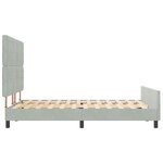 Lit vidaXL Gris clair 140x200 cm Velours