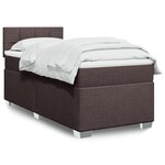 vidaXL Sommier à lattes de lit avec matelas Marron foncé 90x190 cm