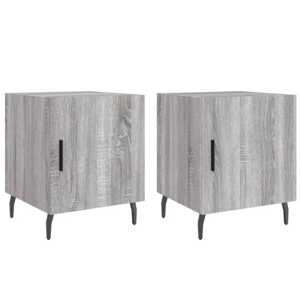 vidaXL Tables de chevet 2 Pièces sonoma gris 40x40x50cm bois d'ingénierie