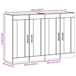 vidaXL Set de meubles muraux 2 Pièces Bois Ancien 69 5x34x90 cm