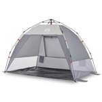 vidaXL Tente de plage 2 personnes gris libération rapide imperméable