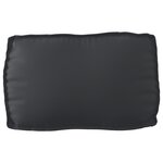 vidaXL Ensemble de coussins de palette 3 pièces en tissu Oxford noir