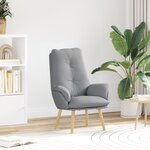 vidaXL Fauteuil Relaxant en Tissu Gris Clair