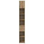 Meuble de rangement slim vidaXL Chêne artisanal 30x42.5x225 cm Bois d'ingénierie