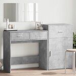 vidaXL Ensemble de coiffeuse 3 Pièces gris béton bois d'ingénierie