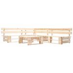 vidaXL Salon de jardin palette 4 Pièces avec coussins gris bois