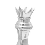 vidaXL Sculptures d'échecs 2 Pièces Argent Aluminium