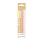 12 bougies longues pastel - 12 cm