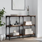 vidaXL Table console chêne fumé 100x29x75 cm bois d'ingénierie