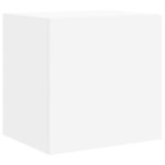 vidaXL Meubles TV muraux avec lumières LED 2 Pièces blanc 40 5x35x40 cm