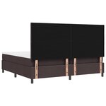 vidaXL lit avec sommier à ressorts et matelas marron foncé 200x200 cm tissu