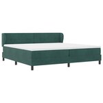 Lit à ressort vidaXL avec matelas vert foncé 200x200 cm en velours