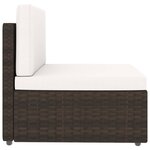 vidaXL Salon de jardin 6 Pièces avec coussins Marron Résine tressée