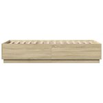 vidaXL Cadre de lit chêne sonoma 100x200 cm bois d'ingénierie