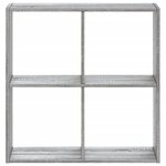 vidaXL Bibliothèque sonoma gris 68 5x32x68 5 cm bois d'ingénierie