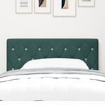 Tête de Lit LED vidaXL avec Tuftage en Cristal Vert Foncé 100 cm Velours