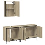 vidaXL Ensemble de meubles de salle de bain 3 Pièces chêne sonoma