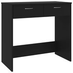 Bureau table poste de travail meuble d'ordinateur informatique étude 80 x 40 x 75 cm Aggloméré noir 02_0023921