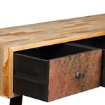 vidaXL Table console Teck massif de récupération 120 x 30 x 76 cm