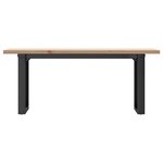 vidaXL Table basse cadre en O 110x40x45 5 cm bois de pin massif fonte
