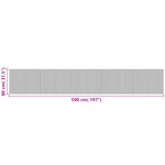 vidaXL Tapis rectangulaire marron foncé 80x500 cm bambou