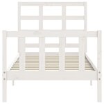 vidaXL Cadre de lit sans matelas blanc 100x200 cm bois de pin massif