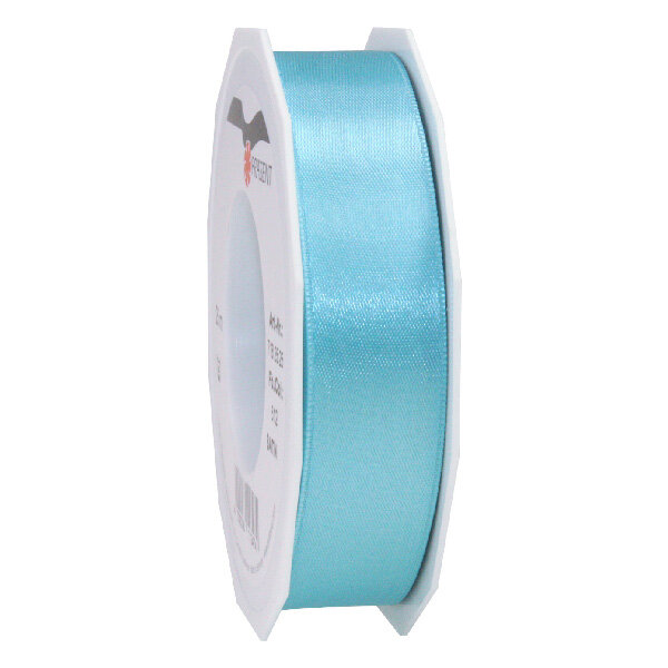 Satin double face 25-m-rouleau 25 mm aigue marine