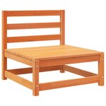 vidaXL Salon de jardin 3 Pièces cire marron bois de pin massif