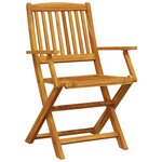 vidaXL Ensemble à manger de jardin pliable 5 Pièces bois massif d’acacia