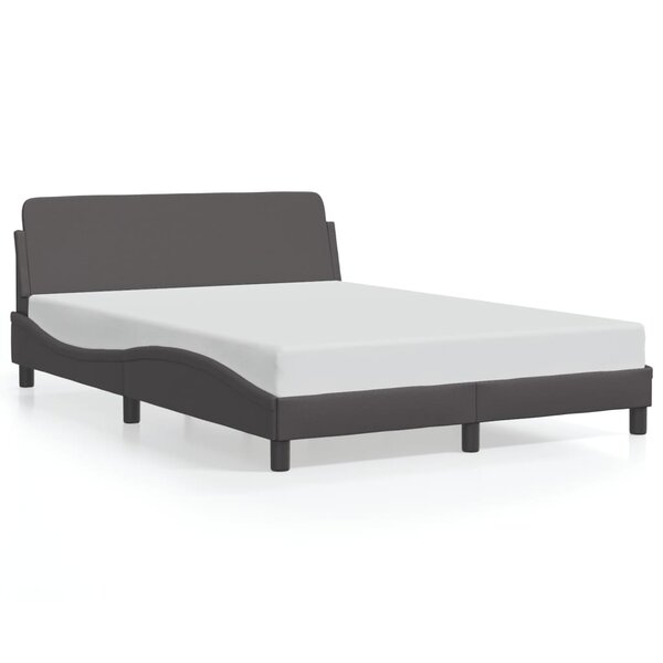 vidaXL Cadre de lit sans matelas gris 140x200 cm similicuir