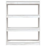 vidaXL Bibliothèque/Séparateur de pièce Blanc 100x30x103 cm Pin massif