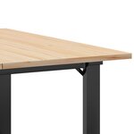 vidaXL Table basse cadre en O 90x90x45 cm bois de pin massif et fonte