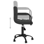 vidaXL Chaises pivotantes à manger lot de 4 noir velours