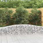 vidaXL Paniers à gabions arqués 4 Pièces 400x50x40/60 cm Fer galvanisé