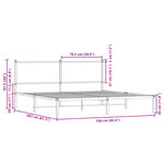 vidaXL Cadre de lit en métal sans matelas chêne sonoma 160x200 cm